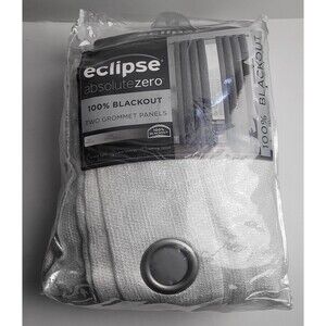 NEW Eclipse Absolute Zero 100%blackout curtain panels Grommet 50x95 'Dean White'